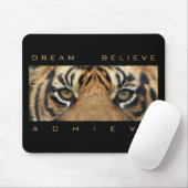 Motivatie droom geloof bereiken horizontaal muismat (Met muis)
