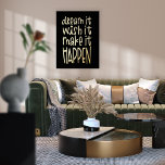 Motivatie droom maakt het zwart folie afdrukken<br><div class="desc">Motivatie droom Het maakt het Zwarte Luxe Echte Folie in je keuze van goud of zilver voor de positieve prijsopgave die je hebt op een witte achtergrond die je kunt veranderen in een andere kleur als je dat wilt.</div>