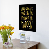 Motivatie droom maakt het zwart folie afdrukken (Laag (Keuken))