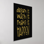 Motivatie droom maakt het zwart folie afdrukken (Laagn)
