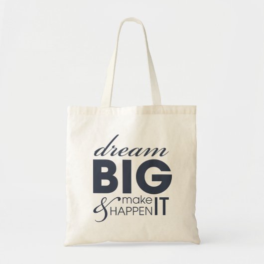 Motivatie droomwerksucces tote bag (Voorkant)