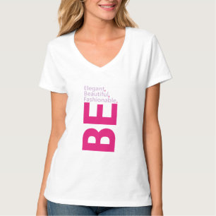Motivatie e-mails met elegante tekst t-shirt
