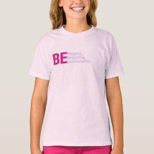 Motivatie e-mails met elegante tekst t-shirt