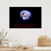 Motivatie Eagle Eyes Winners houden nooit Citaat u Poster (Keuken)