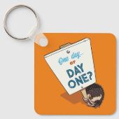 Motivatie egel op een dag of dag één? Cartoon Sleutelhanger (Voorkant)