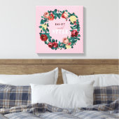 Motivatie Elegant Rozen Wreator Canvas Afdruk (Insitu (Slaapkamer))