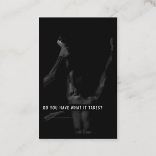 Motivatie en geïnspireerd trainerskaart zwart visitekaartje