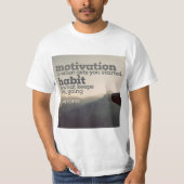 Motivatie en habitat door Jim Rohn T-shirt (Voorkant)