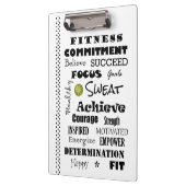 Motivatie en Inspirerend fitness Typografie Klembord (Links)