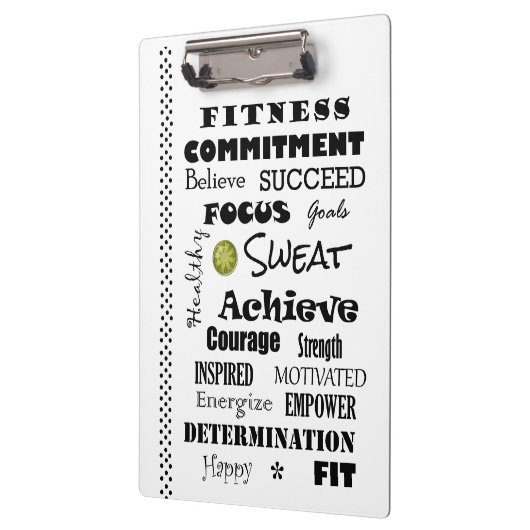 Motivatie en Inspirerend fitness Typografie Klembord (Links)