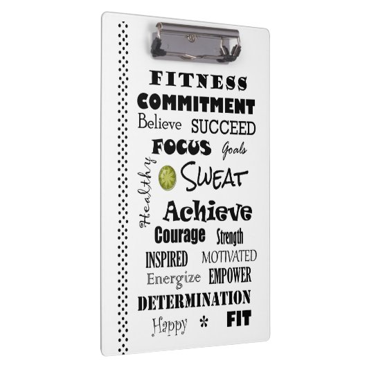 Motivatie en Inspirerend fitness Typografie Klembord (Rechts)