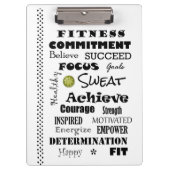Motivatie en Inspirerend fitness Typografie Klembord (Voorkant)