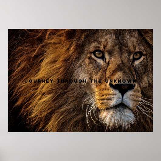 Motivatie en Inspirerend Kunst van Lion Faux C Poster (Voorkant)