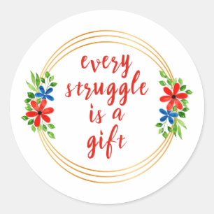 motivatie en inspirerend werkwoorden ronde sticker