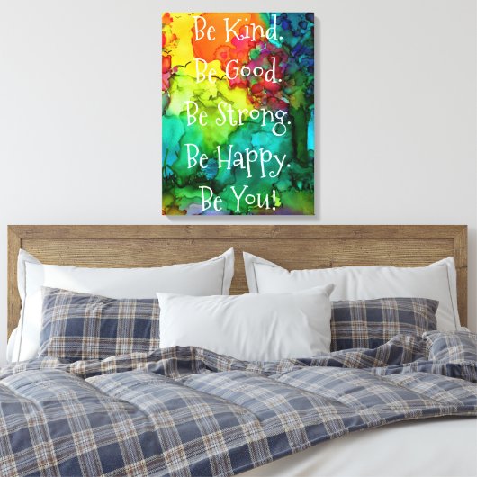 Motivatie en Inspirerend Woorden Canvas 18X24" (Insitu (Slaapkamer))