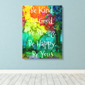 Motivatie en Inspirerend Woorden Canvas 18X24" (Insitu (Houten vloer))