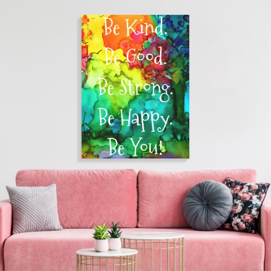 Motivatie en Inspirerend Woorden Canvas 18X24" (Insitu (Woonkamer))