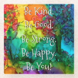 Motivatie en Inspirerend woorden Glass Onderzetter Glazen Onderzetter