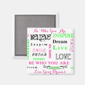 Motivatie en Inspirerend woorden Magnet (Voorkant / Achterkant)