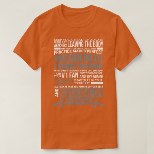 Motivatie en inspirerende parkinsons t-shirt (Design voorkant)