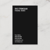 Motivatie en inspirerende trainerskaart zwart visitekaartje (Achterkant)