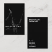 Motivatie en inspirerende trainerskaart zwart visitekaartje (Voorkant / Achterkant)