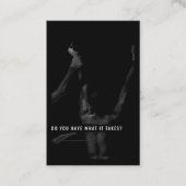 Motivatie en inspirerende trainerskaart zwart visitekaartje (Voorkant)