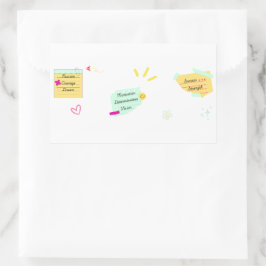 Motivatie en positieve vibes rechthoekige sticker