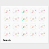 Motivatie en positieve vibes ronde sticker (Vel)