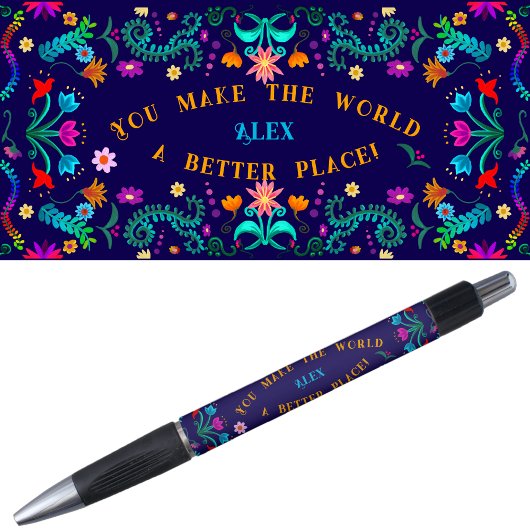 Motivatie en zelfvertrouwen - Floral Fiesta Pen