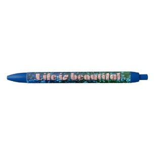 Motivatie en zelfvertrouwen - Het leven is mooi Blauwe Inkt Pen