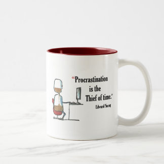 Motivatie examen citaat van Edward Young - Tweekleurige Koffiemok
