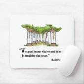 Motivatie examencitaat van Max DePree - Muismat (Met muis)