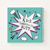 Motivatie explosie van het Citaat Comic Book Notitieboek (Achterkant)