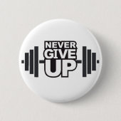 Motivatie expressie "Nooit opgeven" Ronde Button 5,7 Cm (Voorkant)