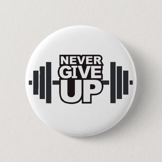 Motivatie expressie "Nooit opgeven" Ronde Button 5,7 Cm (Voorkant)