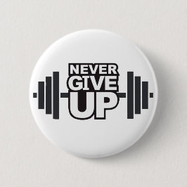 Motivatie expressie "Nooit opgeven" Ronde Button 5,7 Cm
