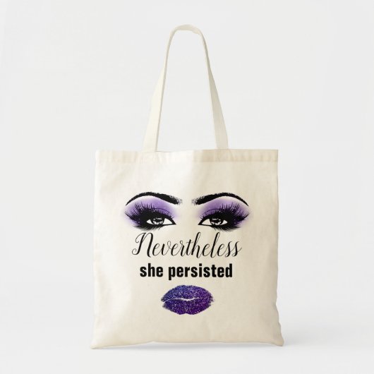 Motivatie Eyelashes Makeup Kiss Lips Aangepast Tote Bag (Voorkant)