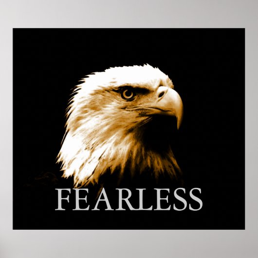 Motivatie Fearless Amerikaanse Bald Eagle Poster (Voorkant)