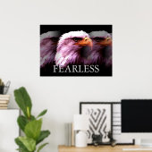 Motivatie Fearless Amerikaanse Steenarend Poster (Thuiskantoor)