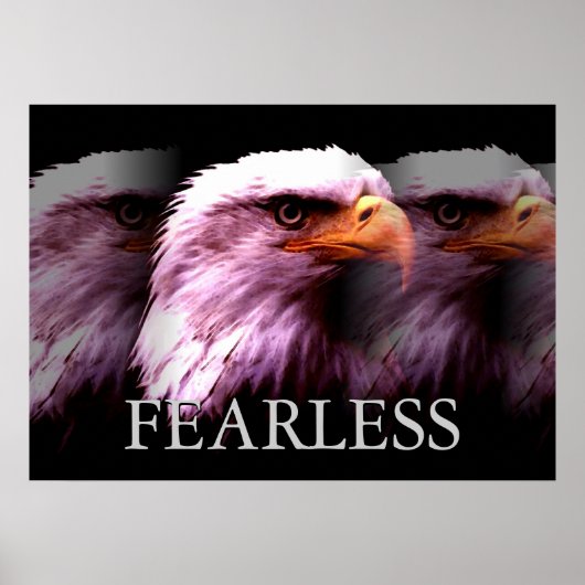 Motivatie Fearless Amerikaanse Steenarend Poster (Voorkant)