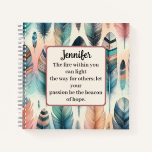 Motivatie Feather Spiral Notitieboek