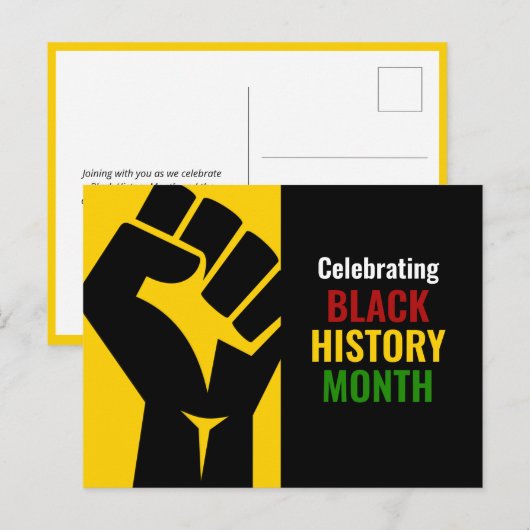 Motivatie feestdag Zwarte Geschiedenis Maand Briefkaart (Voorkant / Achterkant)