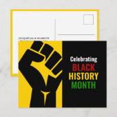 Motivatie feestdag Zwarte Geschiedenis Maand Briefkaart (Voorkant / Achterkant)