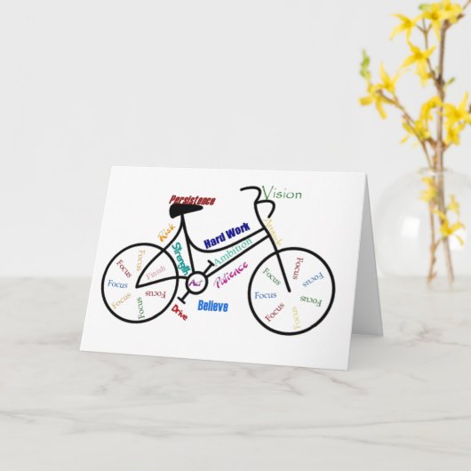 Motivatie Fiets, Fiets, het Cirkelen, Sport, Hobby Kaart (Gele Bloem)
