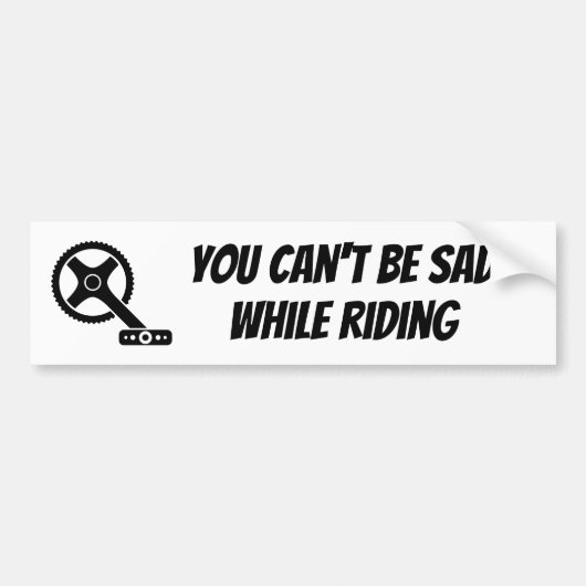 Motivatie fiets, fiets motorfiets Quote Bumpersticker (Voorkant)