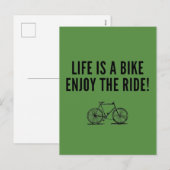 Motivatie fietsen feestdagenkaart (Voorkant / Achterkant)