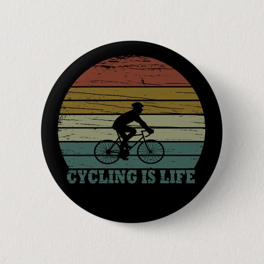 Motivatie fietsen ronde button 5,7 cm (Voorkant)