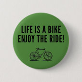 Motivatie fietsen ronde button 5,7 cm (Voorkant)
