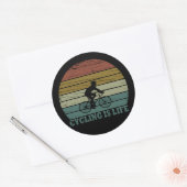 Motivatie fietsen ronde sticker (Envelop)